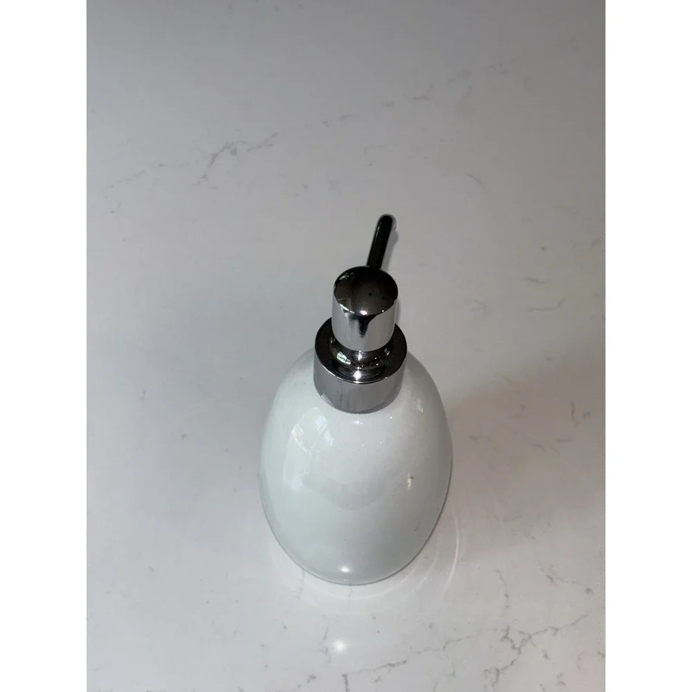 NWOB Labrazel Bianca Italian Hand Blown Glass Pump Soap Dispenser